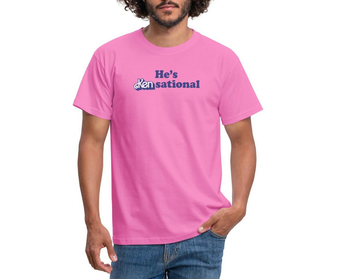 Spreadshirt T-Shirt Barbie Ken Design Lustiger Spruch He's Kensational Männer T-Shirt (1-tlg) von Spreadshirt