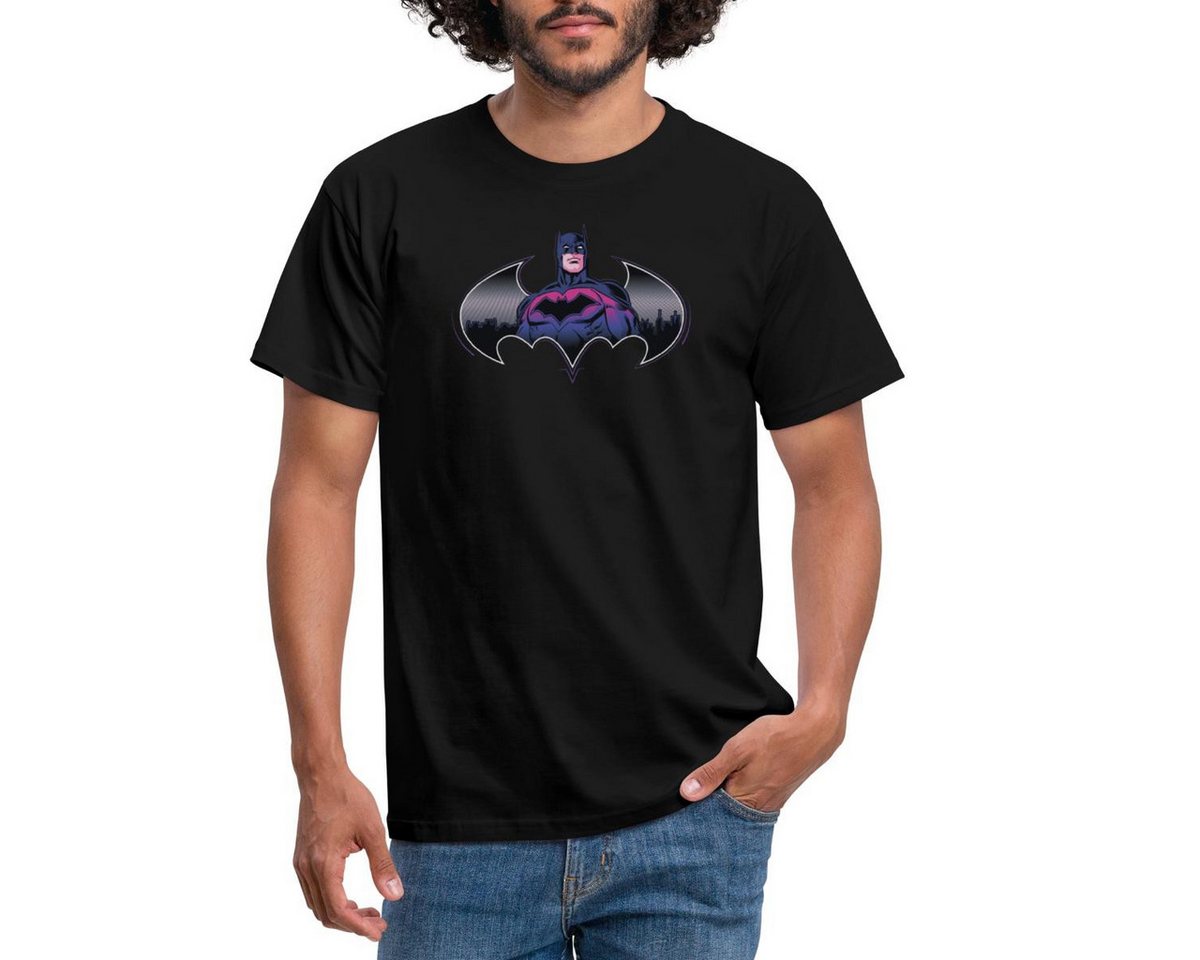 Spreadshirt T-Shirt Batman Cooles Design Mit Logo Und Pinkem Kostüm Männer T-Shirt (1-tlg) von Spreadshirt