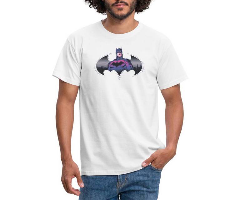 Spreadshirt T-Shirt Batman Cooles Design Mit Logo Und Pinkem Kostüm Männer T-Shirt (1-tlg) von Spreadshirt