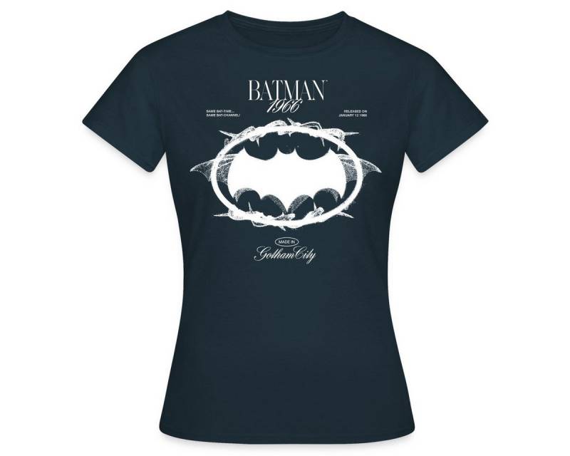 Spreadshirt T-Shirt Batman Logo 1966 Made In Gotham City Frauen T-Shirt (1-tlg) von Spreadshirt