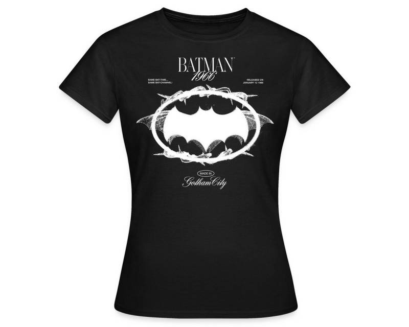 Spreadshirt T-Shirt Batman Logo 1966 Made In Gotham City Frauen T-Shirt (1-tlg) von Spreadshirt