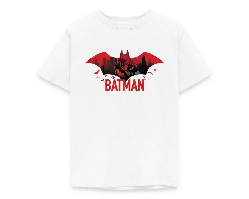 Spreadshirt T-Shirt Batman Mit Fledermäusen Und Rotem Batman-Logo Kinder T-Shirt (1-tlg) von Spreadshirt