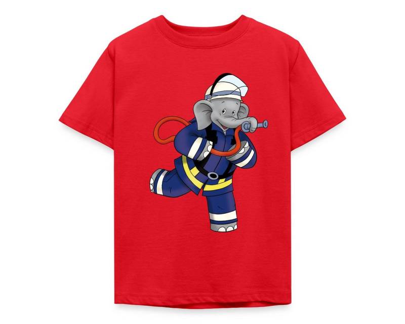 Spreadshirt T-Shirt Benjamin Blümchen Als Feuerwehrmann Kinder T-Shirt (1-tlg) von Spreadshirt