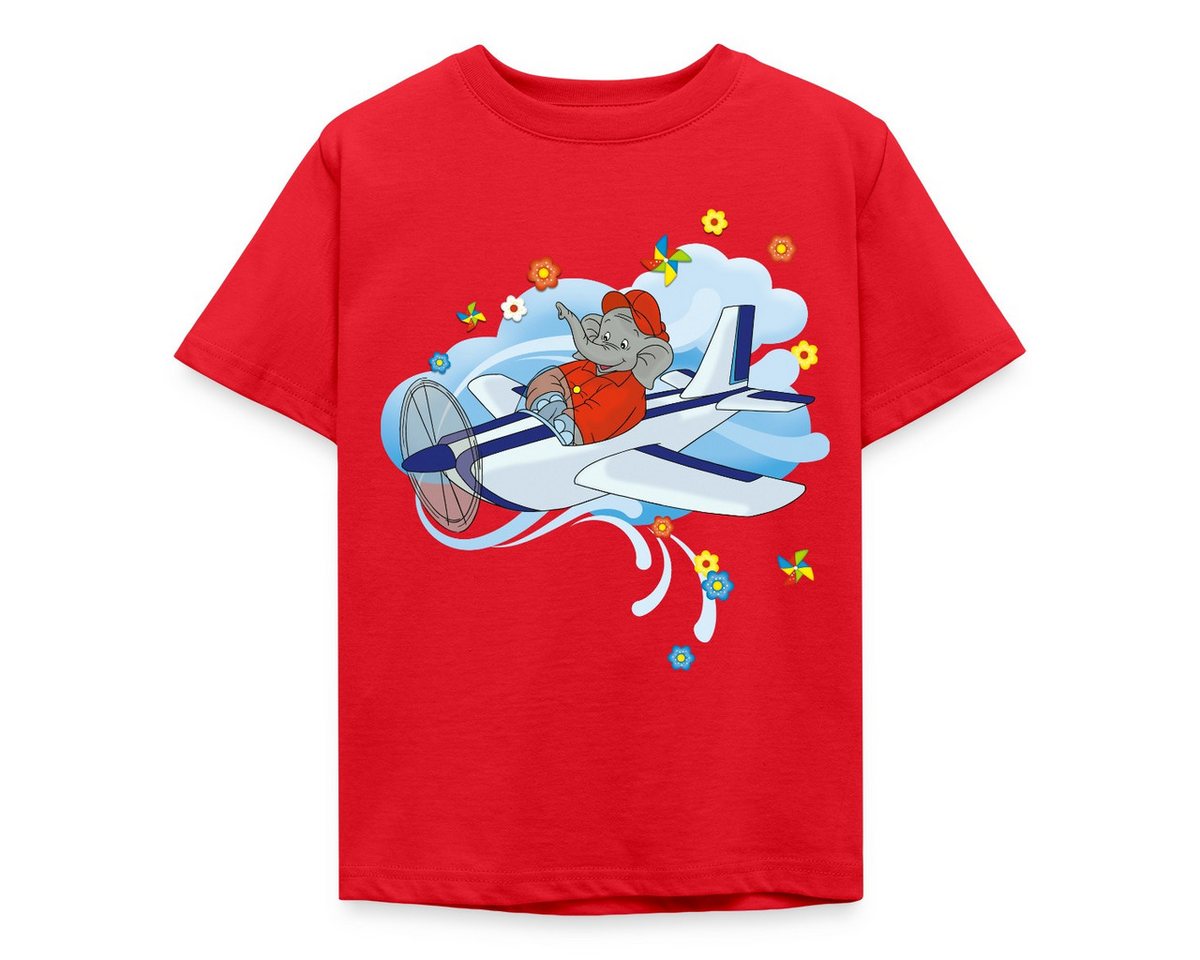 Spreadshirt T-Shirt Benjamin Blümchen Fliegt Im Flugzeug Kinder T-Shirt (1-tlg) von Spreadshirt