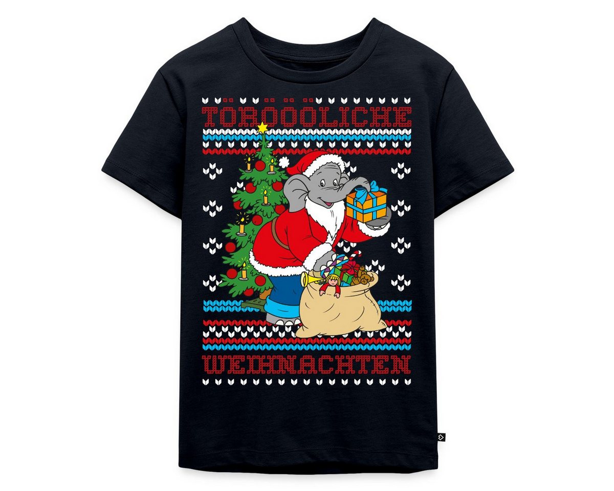 Spreadshirt T-Shirt Benjamin Blümchen Töröööliche Weihnachten Ugly Christmas Kinder Premiu (1-tlg) von Spreadshirt