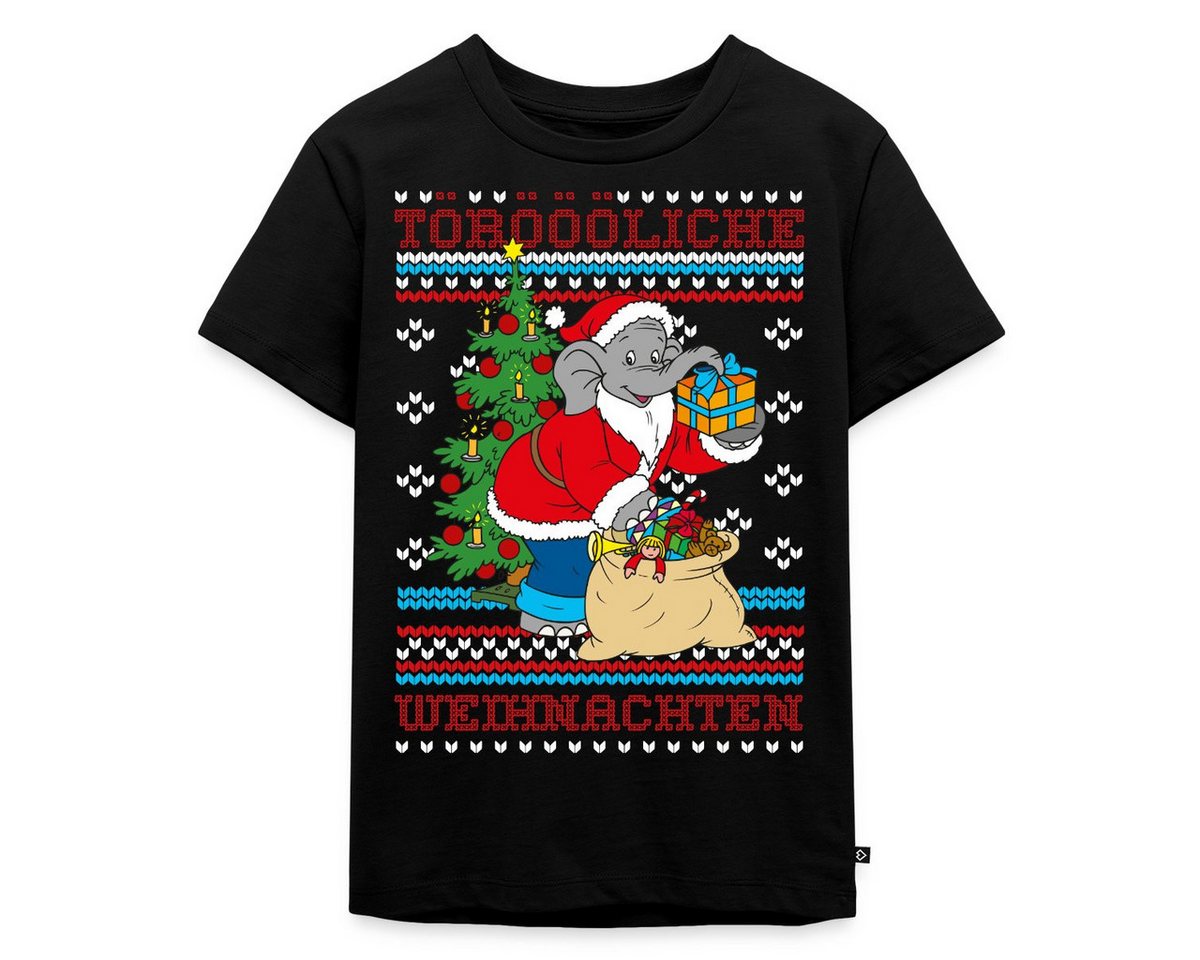 Spreadshirt T-Shirt Benjamin Blümchen Töröööliche Weihnachten Ugly Christmas Kinder Premiu (1-tlg) von Spreadshirt