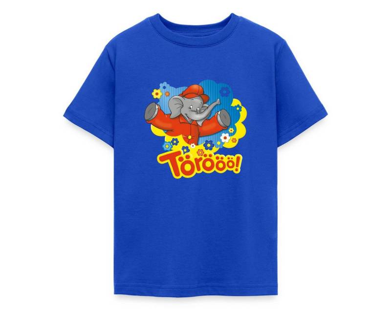 Spreadshirt T-Shirt Benjamin Blümchen Trötet Töröö Und Winkt Teenager T-Shirt (1-tlg) von Spreadshirt
