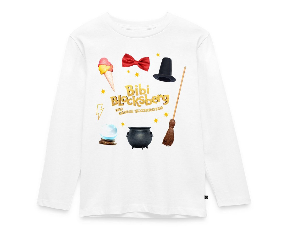 Spreadshirt T-Shirt Bibi Blocksberg Film Mit Hexenzubehör Und Logo Kinder Premium Langarms (1-tlg) von Spreadshirt