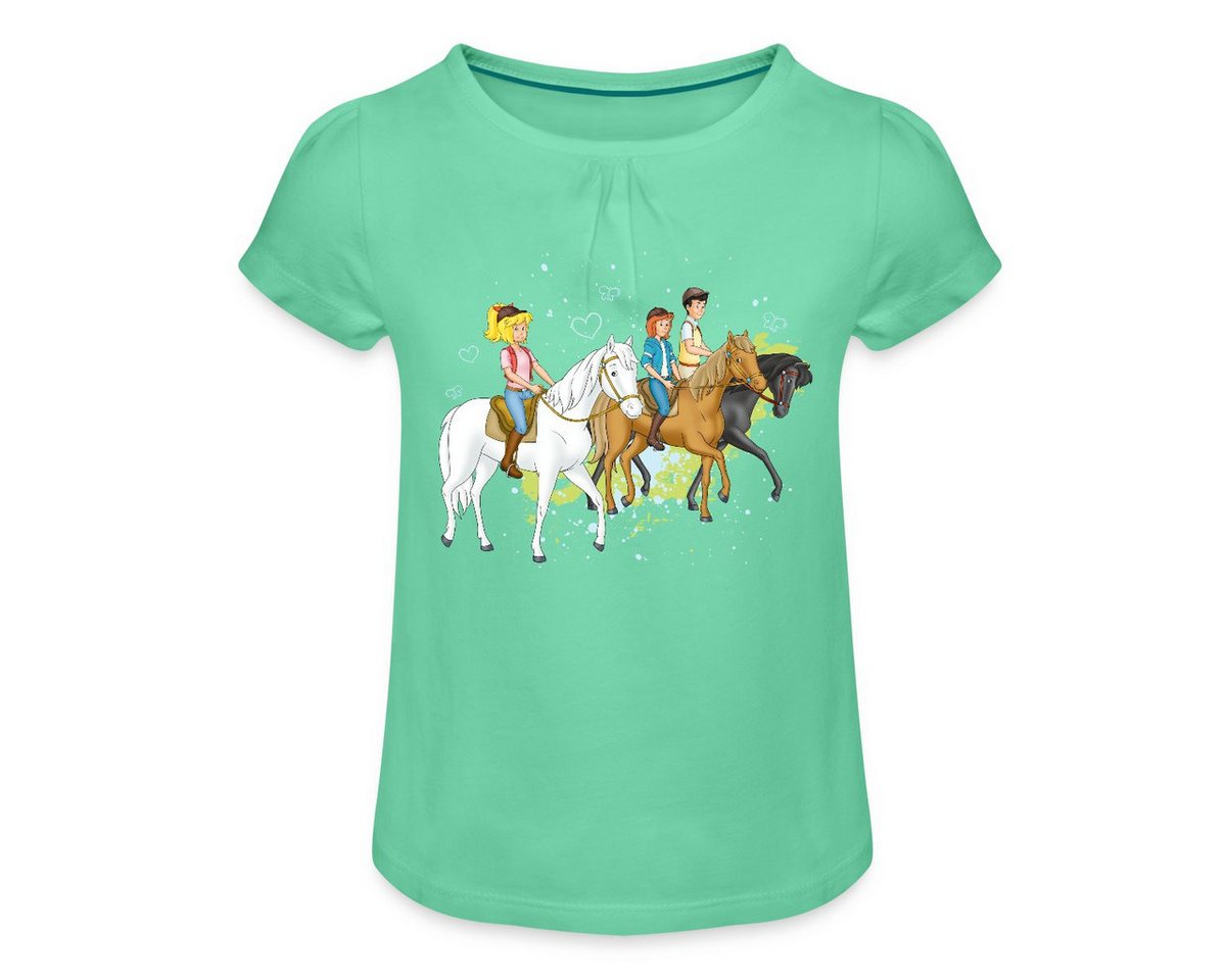 Spreadshirt T-Shirt Bibi Und Tina Ausritt Mit Alexander Falkenstein Mädchen T-Shirt mit Ra (1-tlg) von Spreadshirt