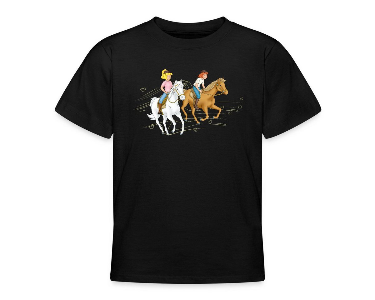 Spreadshirt T-Shirt Bibi Und Tina Ausritt Mit Amadeus Und Sabrina Teenager T-Shirt (1-tlg) von Spreadshirt