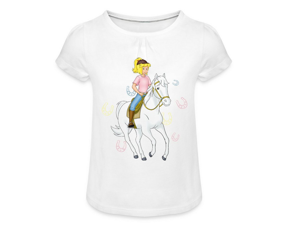 Spreadshirt T-Shirt Bibi Und Tina Bibi Reitet Auf Sabrina Mädchen T-Shirt Twist (1-tlg) von Spreadshirt