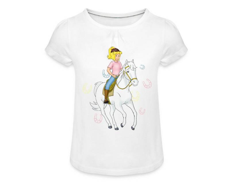 Spreadshirt T-Shirt Bibi Und Tina Bibi Reitet Auf Sabrina Mädchen T-Shirt Twist (1-tlg) von Spreadshirt