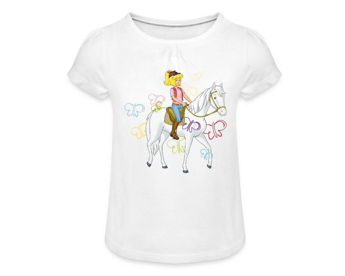 Spreadshirt T-Shirt Bibi Und Tina Bibi Reitet Auf Stute Sabrina Mädchen T-Shirt Twist (1-tlg) von Spreadshirt
