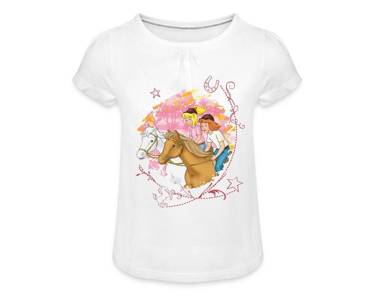 Spreadshirt T-Shirt Bibi Und Tina Wettreiten Im Wald Mädchen T-Shirt Twist (1-tlg) von Spreadshirt