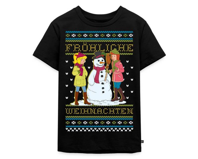 Spreadshirt T-Shirt Bibi Und Tine Fröhliche Weihnachten Ugly Christmas Kinder Premium T-Sh (1-tlg) von Spreadshirt