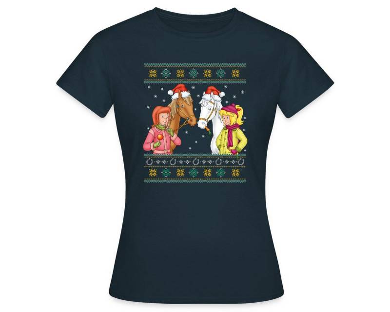 Spreadshirt T-Shirt Bibi und Tina Amadeus Sabrina Weihnachts-Design Frauen T-Shirt (1-tlg) von Spreadshirt