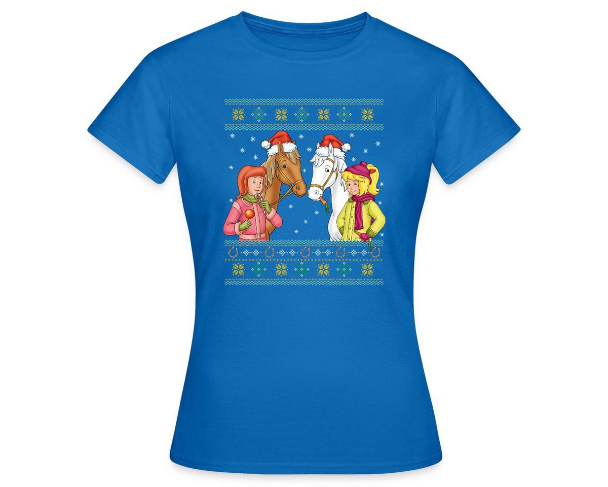 Spreadshirt T-Shirt Bibi und Tina Amadeus Sabrina Weihnachts-Design Frauen T-Shirt (1-tlg) von Spreadshirt