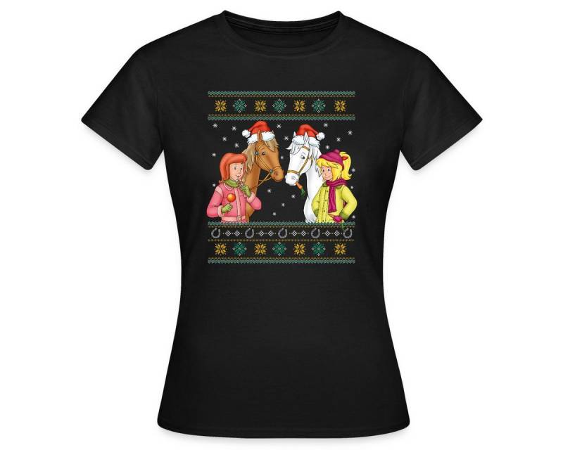Spreadshirt T-Shirt Bibi und Tina Amadeus Sabrina Weihnachts-Design Frauen T-Shirt (1-tlg) von Spreadshirt