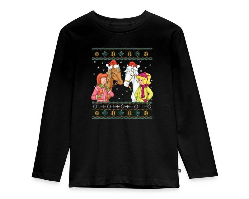 Spreadshirt T-Shirt Bibi und Tina Amadeus Sabrina Weihnachts-Design Kinder Premium Langarm (1-tlg) von Spreadshirt