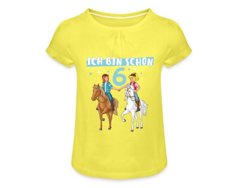 Spreadshirt T-Shirt Bibi & Tina Geburtstag Ich Bin Schon Sechs Mädchen T-Shirt Twist (1-tlg) von Spreadshirt