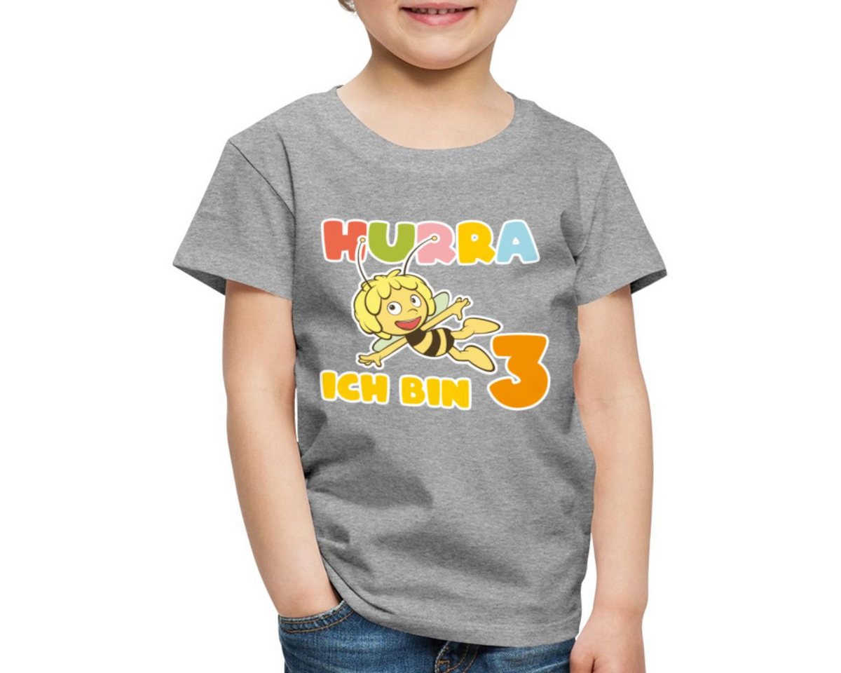 Spreadshirt T-Shirt Biene Maja Hurra Ich bin 3 Dritter Geburtstag Kinder Premium T-Shirt (1-tlg) von Spreadshirt
