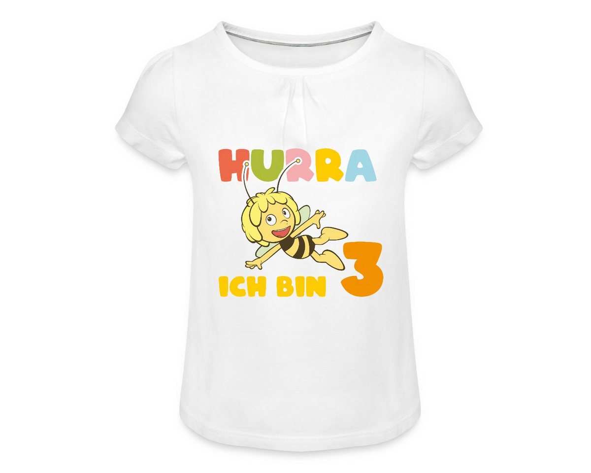 Spreadshirt T-Shirt Biene Maja Hurra Ich bin 3 Dritter Geburtstag Mädchen T-Shirt Twist (1-tlg) von Spreadshirt