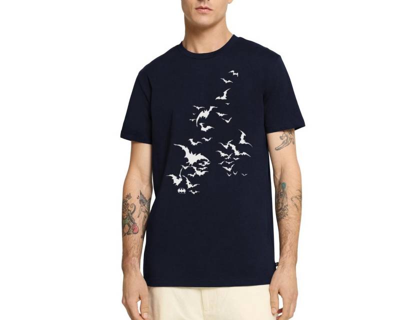 Spreadshirt T-Shirt DC Comics Batman Fledermaus Schwarm Männer Premium T-Shirt (1-tlg) von Spreadshirt