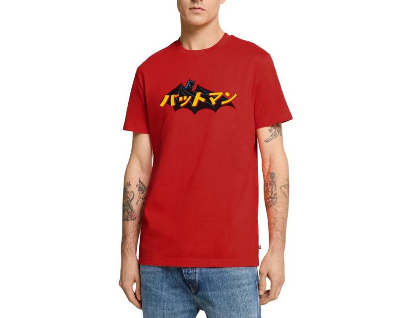 Spreadshirt T-Shirt DC Comics Batman Japanische Schriftzeichen Männer Premium T-Shirt (1-tlg) von Spreadshirt