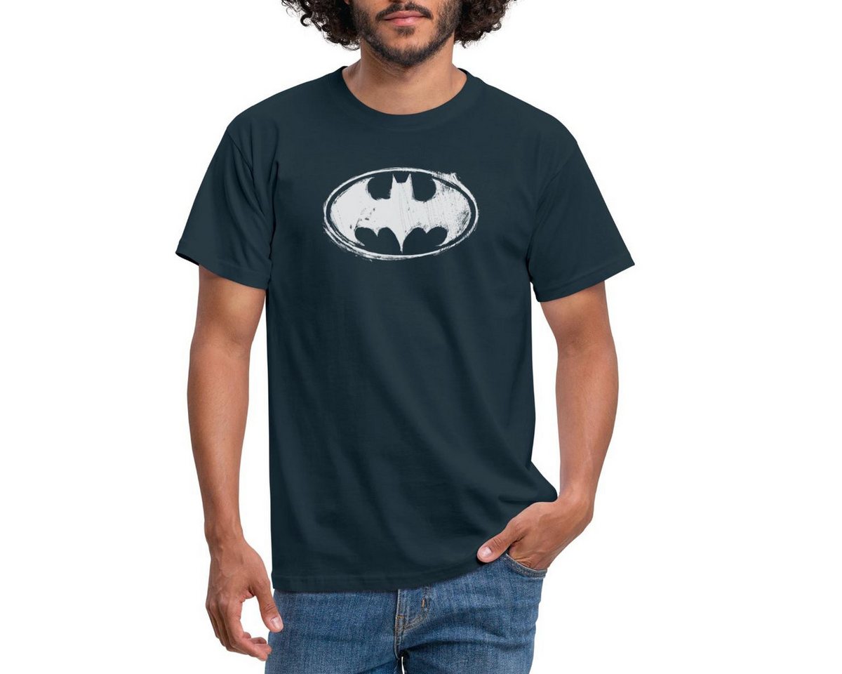 Spreadshirt T-Shirt DC Comics Batman Logo Gezeichnet Männer T-Shirt (1-tlg) von Spreadshirt