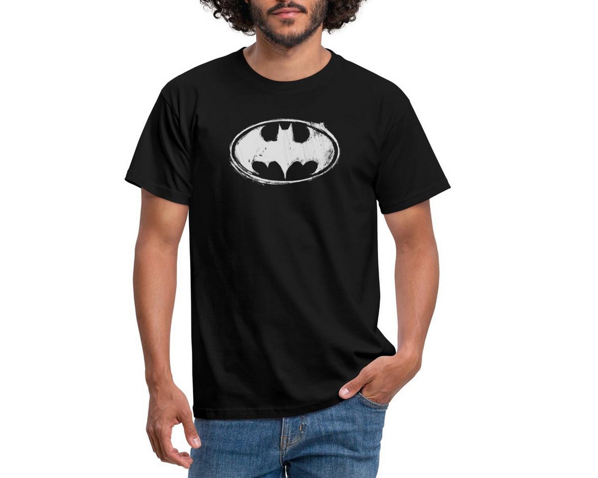 Spreadshirt T-Shirt DC Comics Batman Logo Gezeichnet Männer T-Shirt (1-tlg) von Spreadshirt