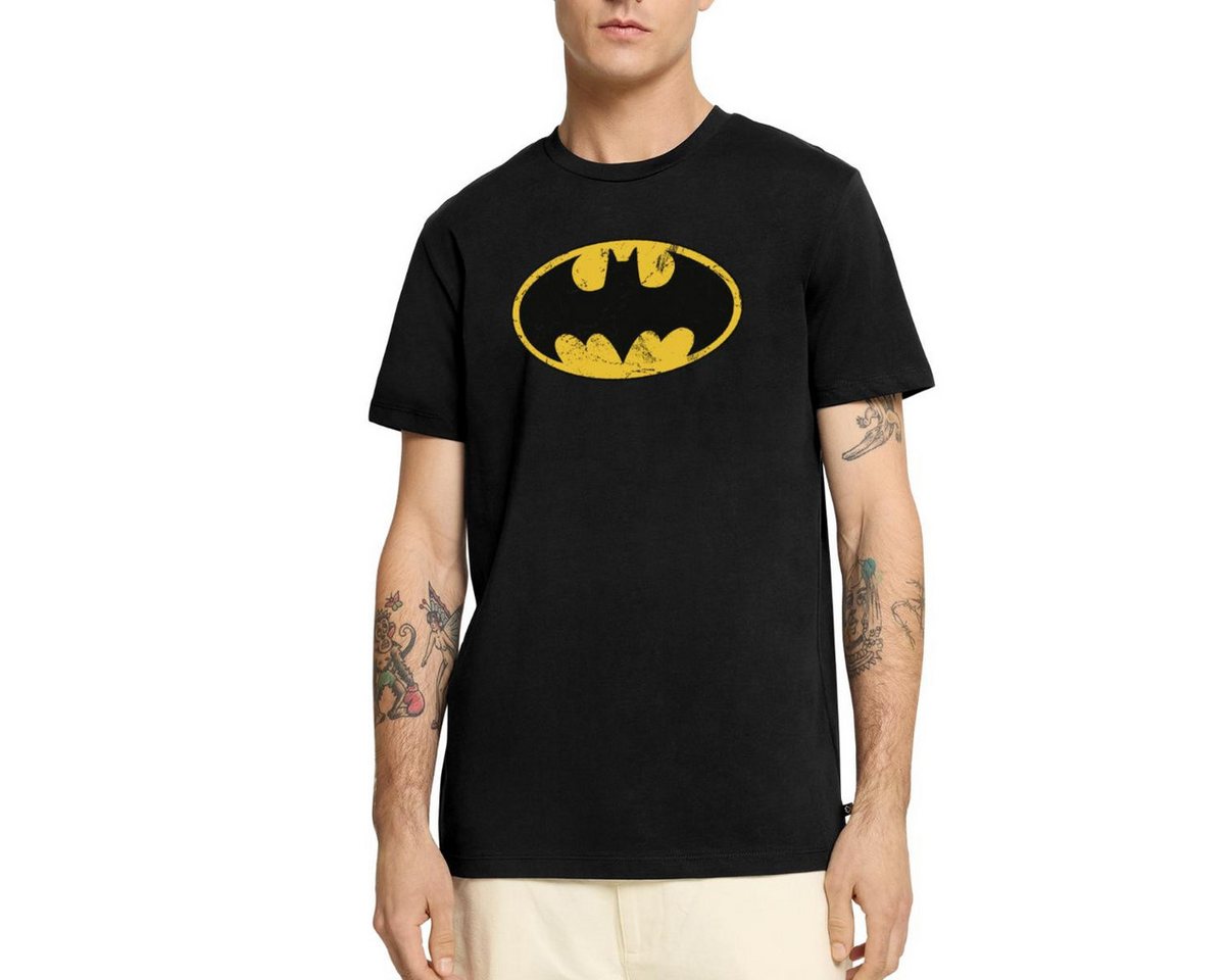 Spreadshirt T-Shirt DC Comics Batman Logo Used Look Männer Premium T-Shirt (1-tlg) von Spreadshirt