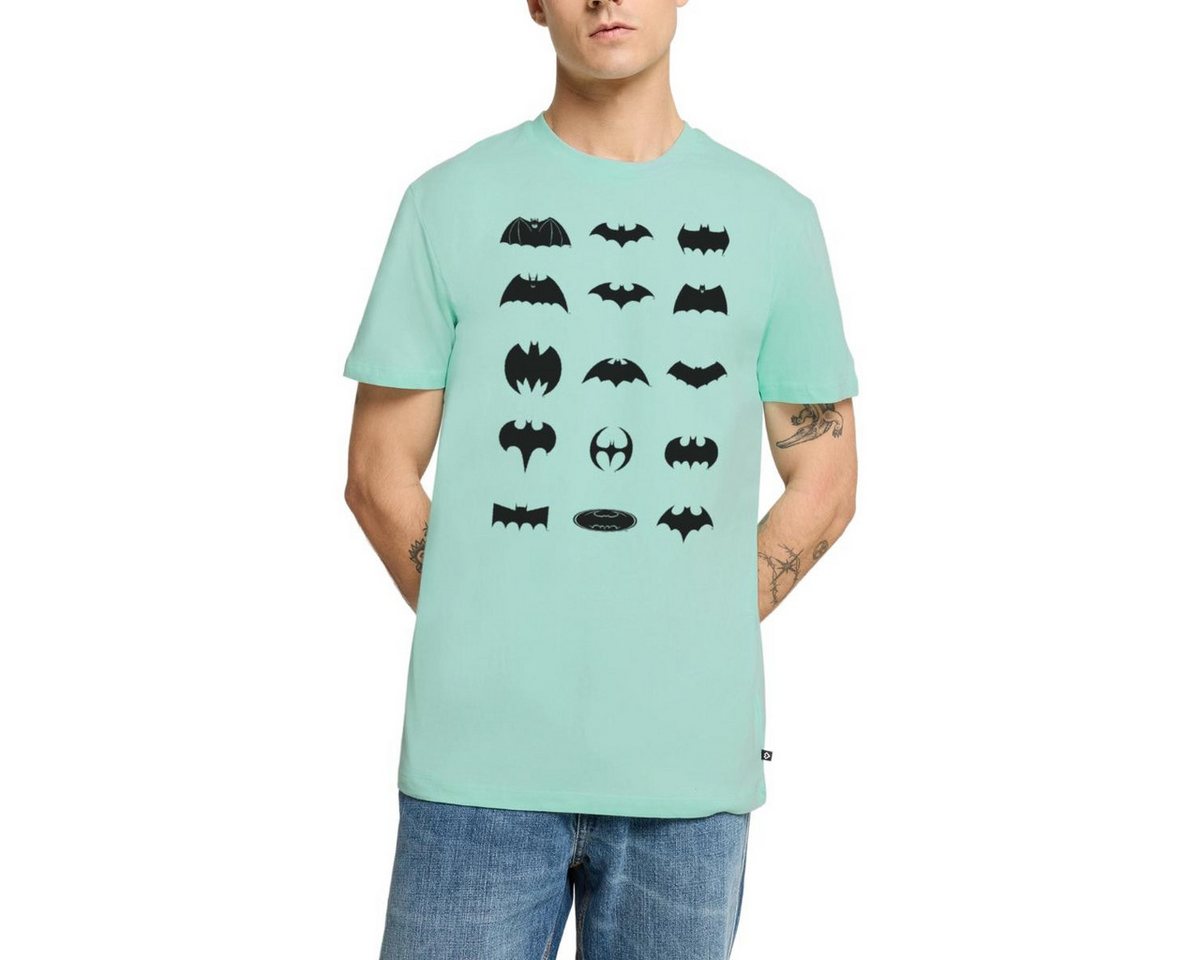 Spreadshirt T-Shirt DC Comics Batman Logos Entwicklung Männer Premium T-Shirt (1-tlg) von Spreadshirt