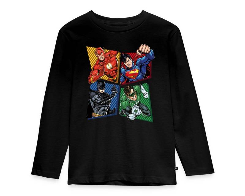 Spreadshirt T-Shirt DC Comics Justice League Superhelden Kinder Premium Langarmshirt (1-tlg) von Spreadshirt