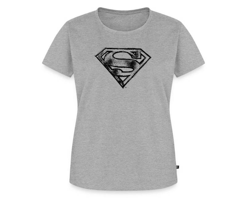 Spreadshirt T-Shirt DC Comics Superman Logo Gezeichnet Frauen Premium T-Shirt (1-tlg) von Spreadshirt