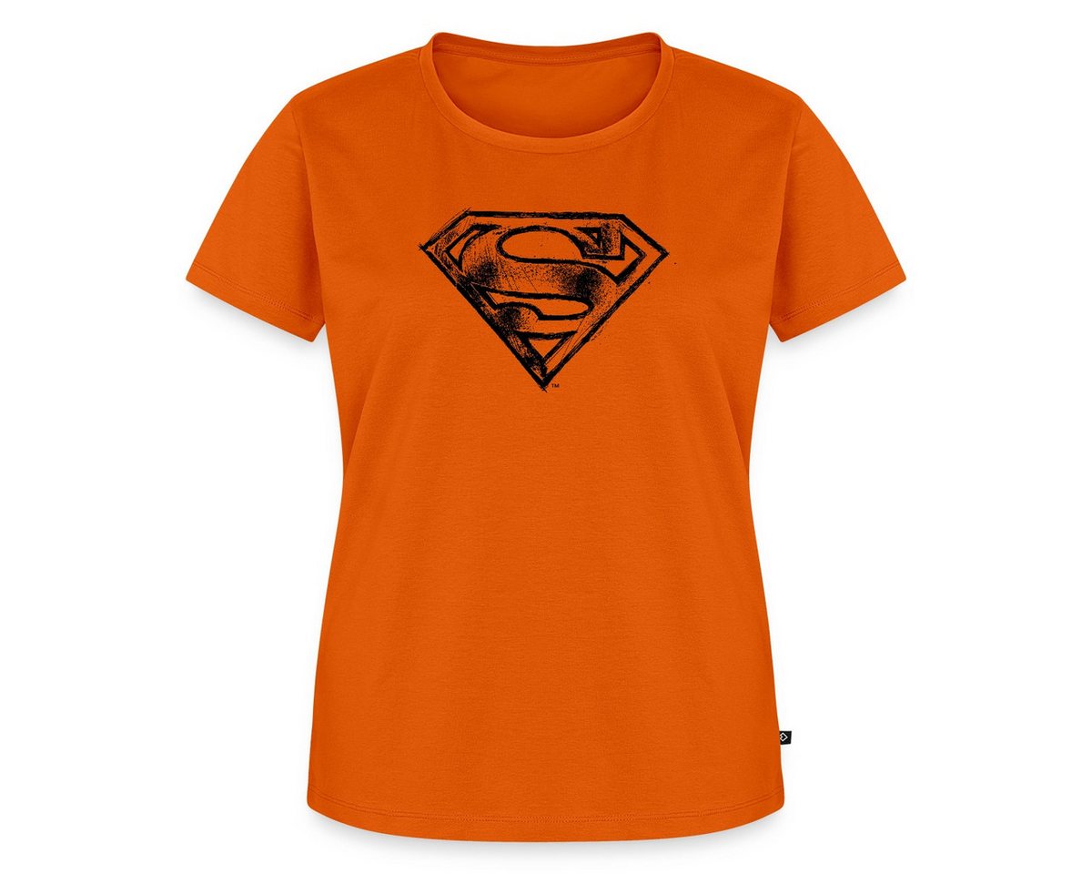 Spreadshirt T-Shirt DC Comics Superman Logo Gezeichnet Frauen Premium T-Shirt (1-tlg) von Spreadshirt