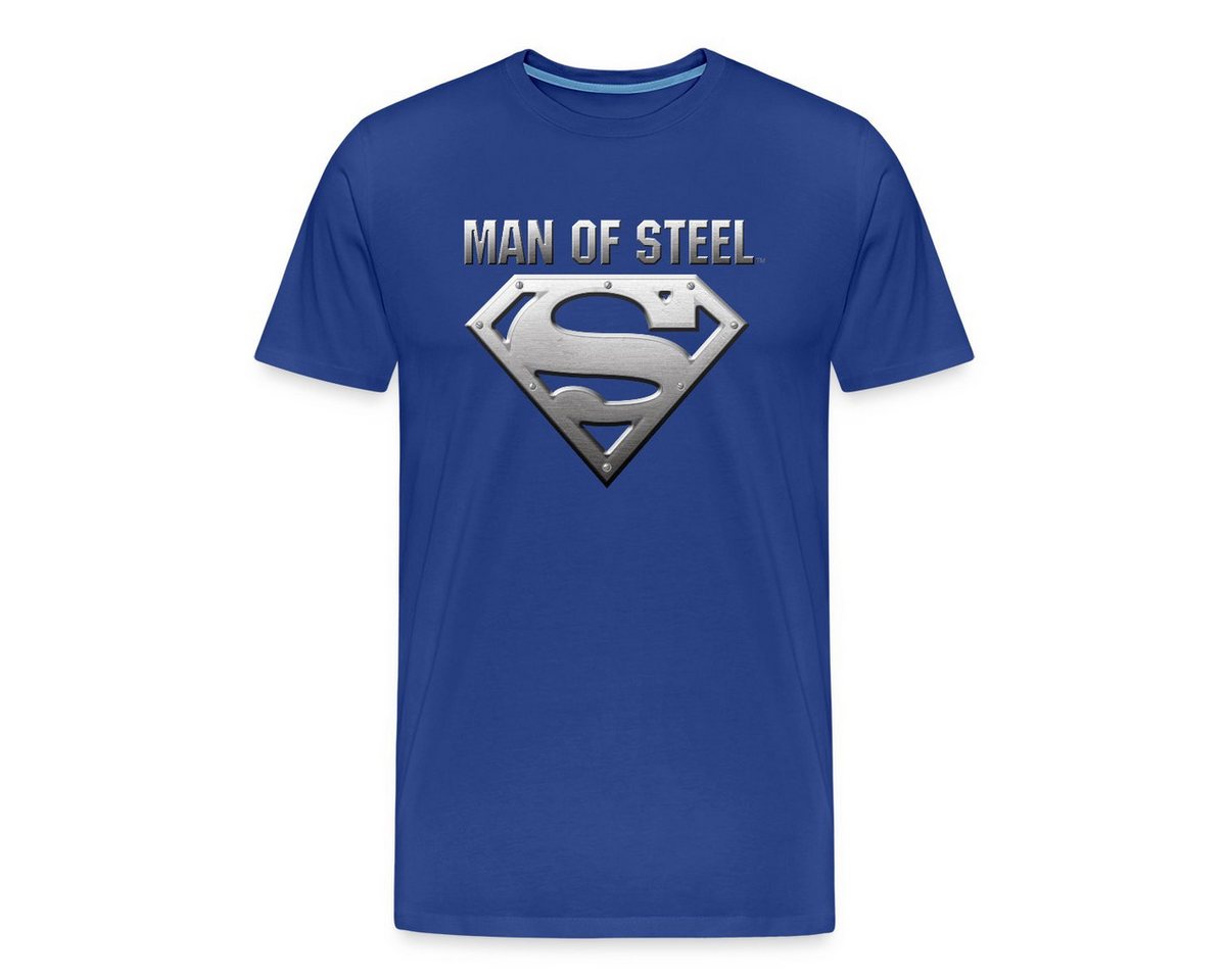 Spreadshirt T-Shirt DC Comics Superman Logo Man Of Steel Männer Premium T-Shirt (1-tlg) von Spreadshirt