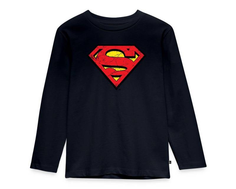 Spreadshirt T-Shirt DC Comics Superman Logo Used Look Kinder Premium Langarmshirt (1-tlg) von Spreadshirt