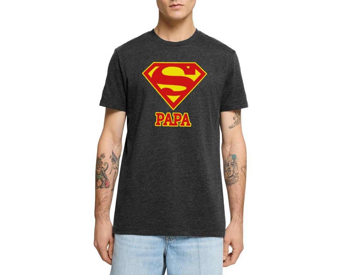 Spreadshirt T-Shirt DC Comics Superman Papa Superpapa Männer Premium T-Shirt (1-tlg) von Spreadshirt