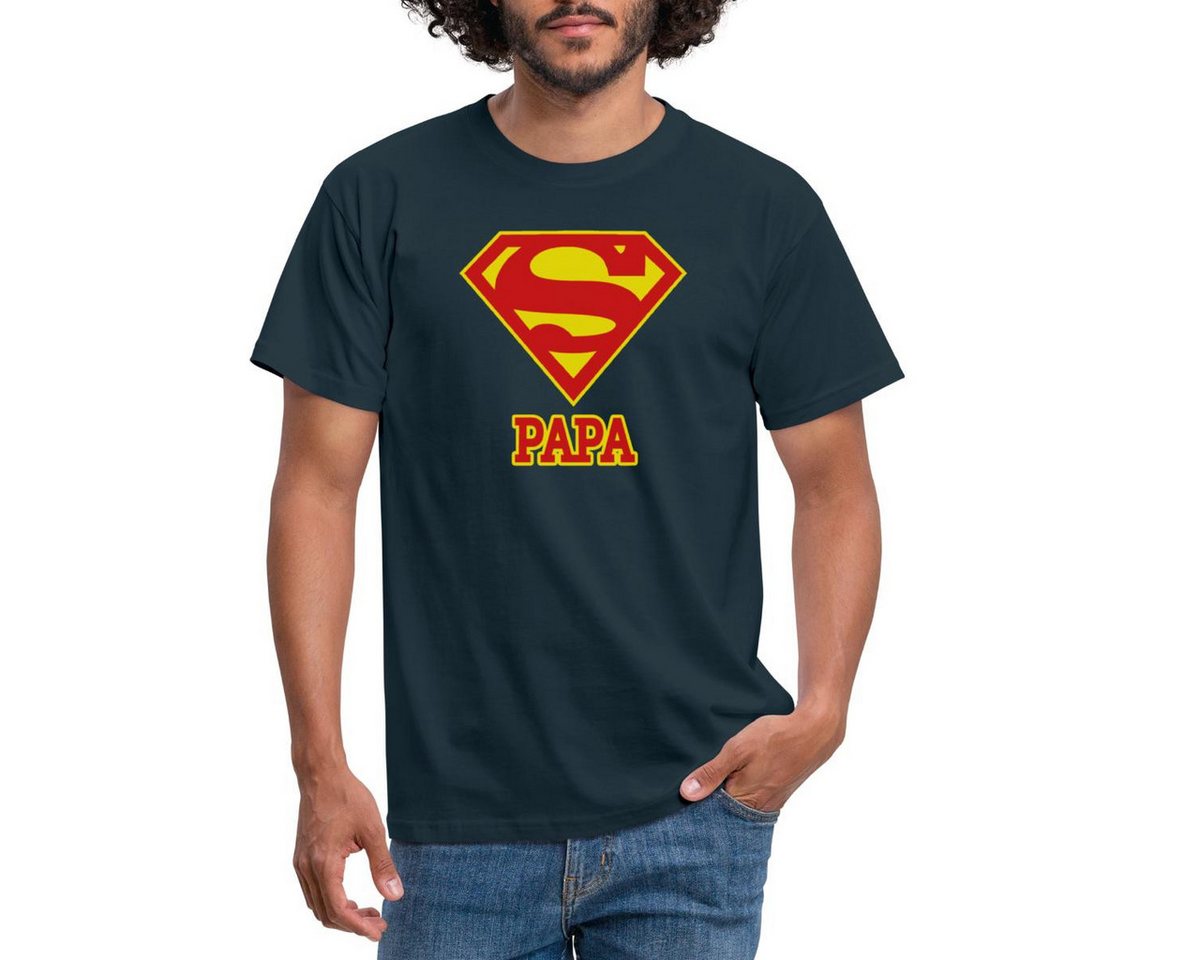 Spreadshirt T-Shirt DC Comics Superman Papa Superpapa Männer T-Shirt (1-tlg) von Spreadshirt
