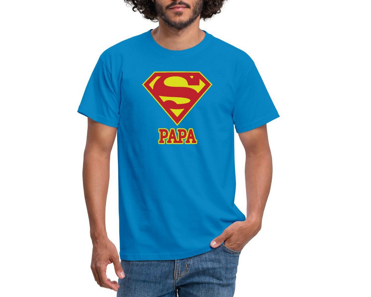 Spreadshirt T-Shirt DC Comics Superman Papa Superpapa Männer T-Shirt (1-tlg) von Spreadshirt