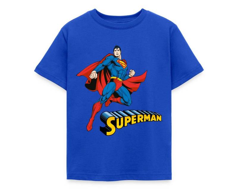 Spreadshirt T-Shirt DC Comics Superman Pose + Schriftzug Kinder T-Shirt (1-tlg) von Spreadshirt