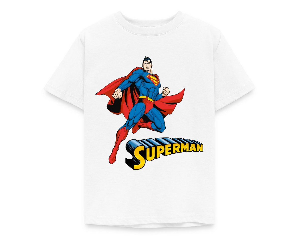 Spreadshirt T-Shirt DC Comics Superman Pose + Schriftzug Kinder T-Shirt (1-tlg) von Spreadshirt