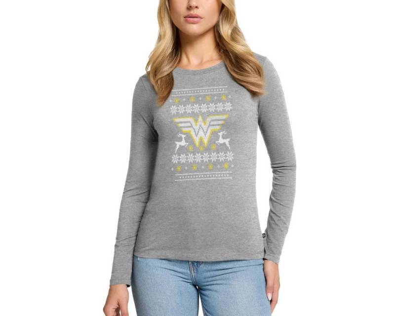 Spreadshirt T-Shirt DC Comics Wonder Woman Weihnachten Ugly Sweater Premium Langarmshirt D (1-tlg) von Spreadshirt