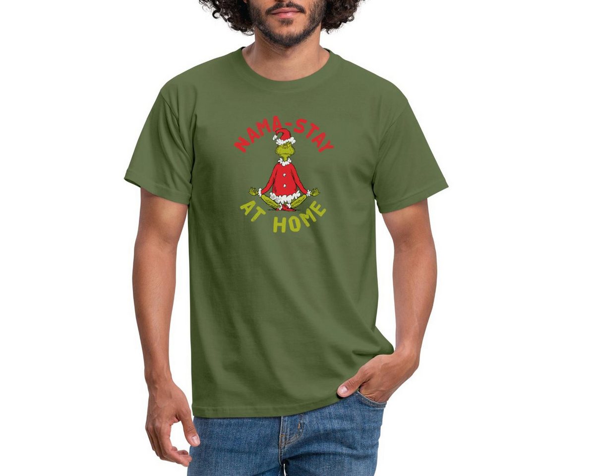 Spreadshirt T-Shirt Der Grinch Meditation Nama-Stay At Home Männer T-Shirt (1-tlg) von Spreadshirt