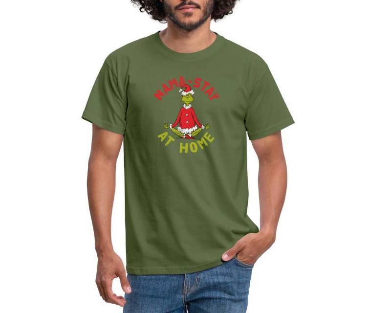Spreadshirt T-Shirt Der Grinch Meditation Nama-Stay At Home Männer T-Shirt (1-tlg) von Spreadshirt