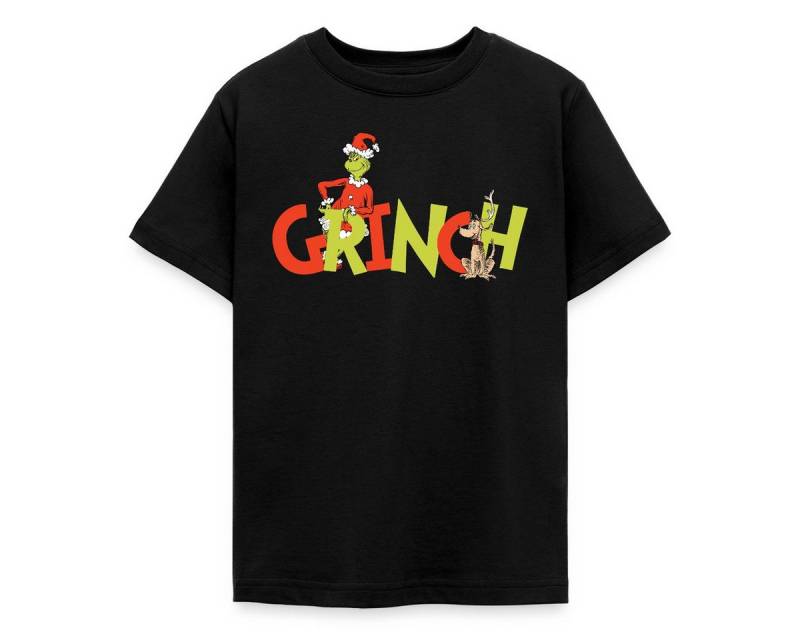 Spreadshirt T-Shirt Der Grinch Schriftzug Mit Grinch & Hund Max Teenager T-Shirt (1-tlg) von Spreadshirt