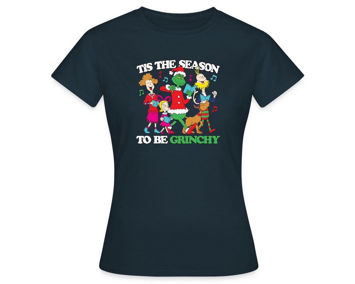 Spreadshirt T-Shirt Der Grinch Spruch The Season To Be Grinchy Frauen T-Shirt (1-tlg) von Spreadshirt