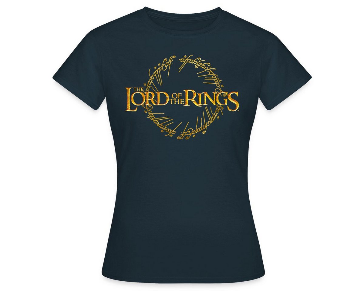 Spreadshirt T-Shirt Der Herr Der Ringe Großes Logo Mit Ring-Inschrift Frauen T-Shirt (1-tlg) von Spreadshirt
