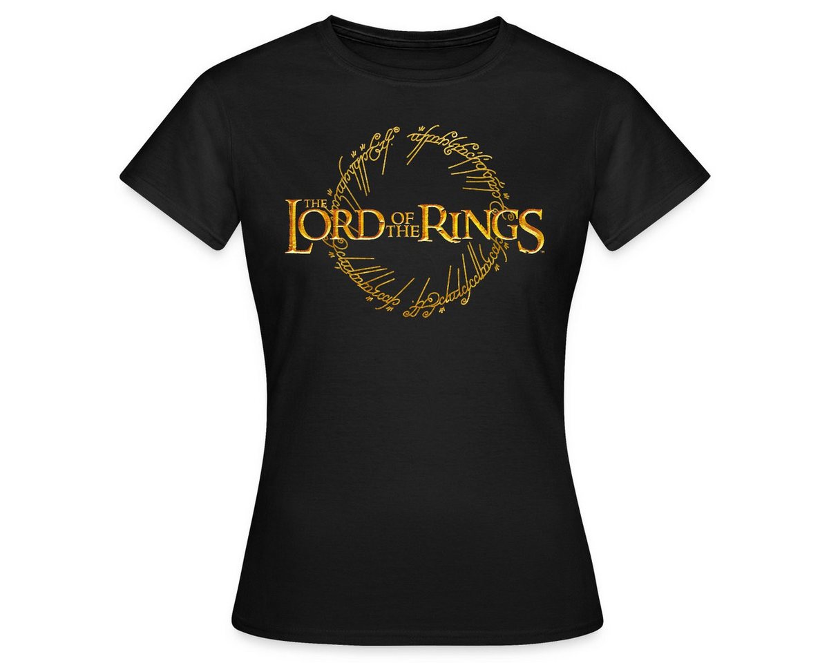 Spreadshirt T-Shirt Der Herr Der Ringe Großes Logo Mit Ring-Inschrift Frauen T-Shirt (1-tlg) von Spreadshirt