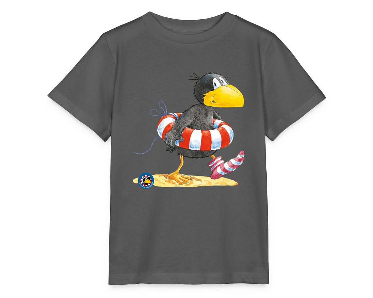 Spreadshirt T-Shirt Der kleine Rabe Socke mit Schwimmreifen Kinder Basic T-Shirt (1-tlg) von Spreadshirt
